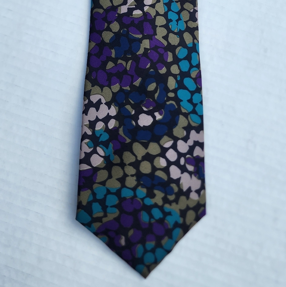 Italian Men's Multicolor 100% Silk Tie
